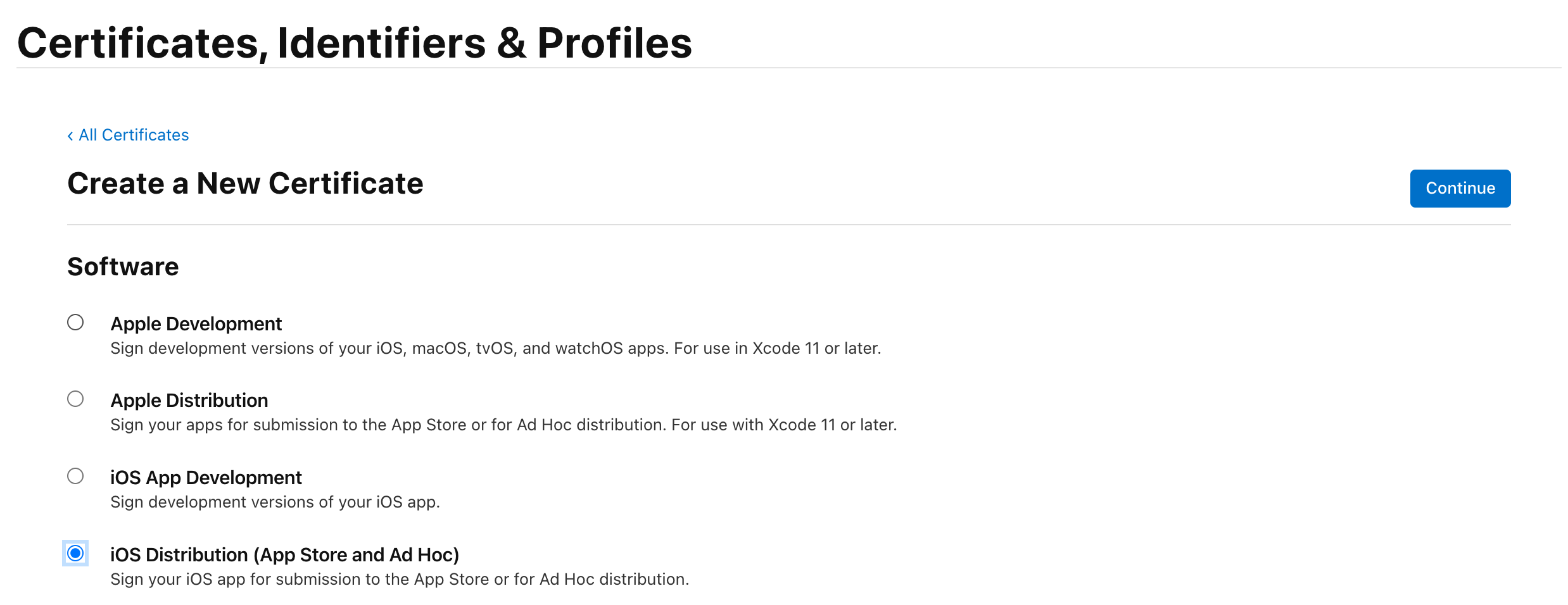 Certificates, Identifiers Profiles