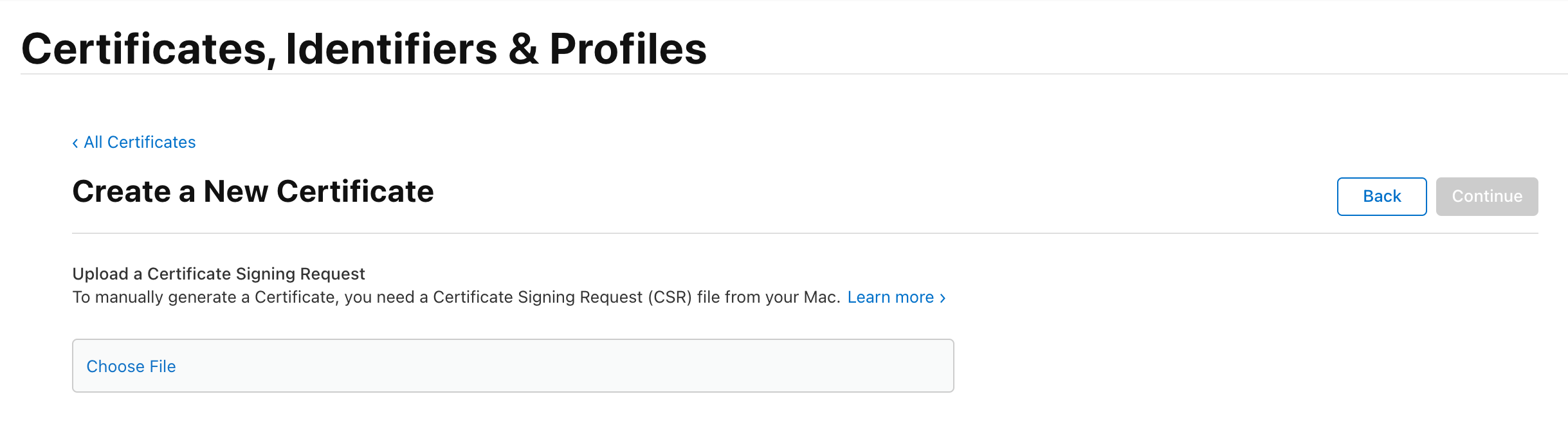 Certificates, Identifiers Profiles
