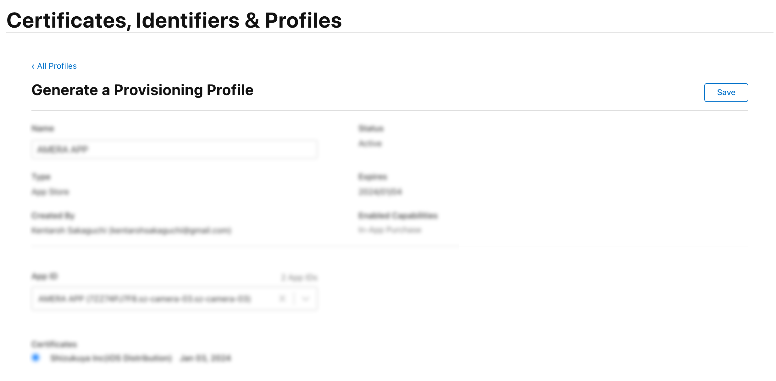 Certificates, Identifiers Profiles