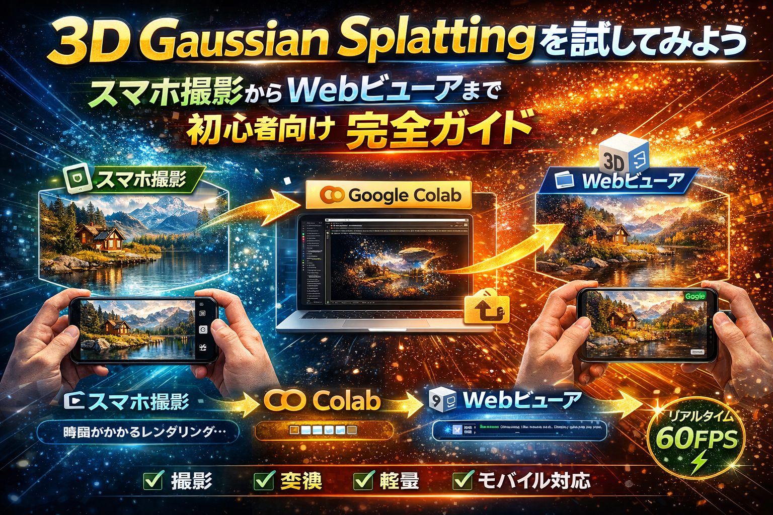 3D Gaussian Splattingを試してみよう - スマホ撮影からWebビューアまで初心者向け完全ガイド