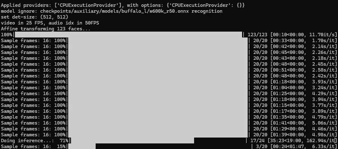 しかし非力な私のPCではなかなか動画が生成できない